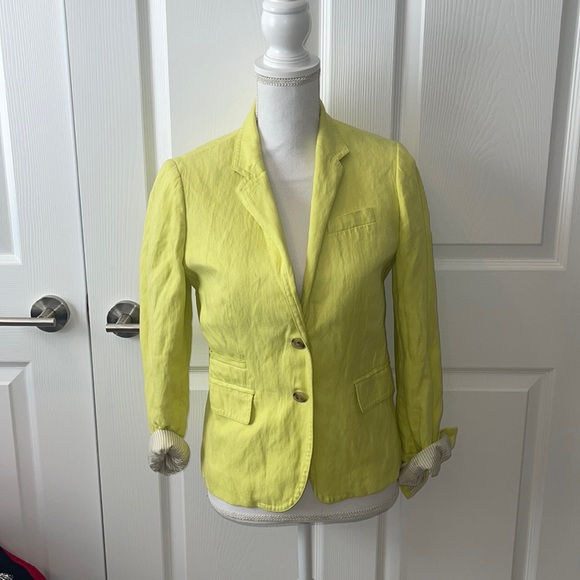 J. Crew schoolboy blazer yellow size 2 - Picture 1 of 4